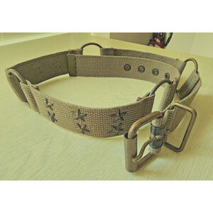 BELT-ARMY GREEN WITH STARS-36 IN-WOVEN